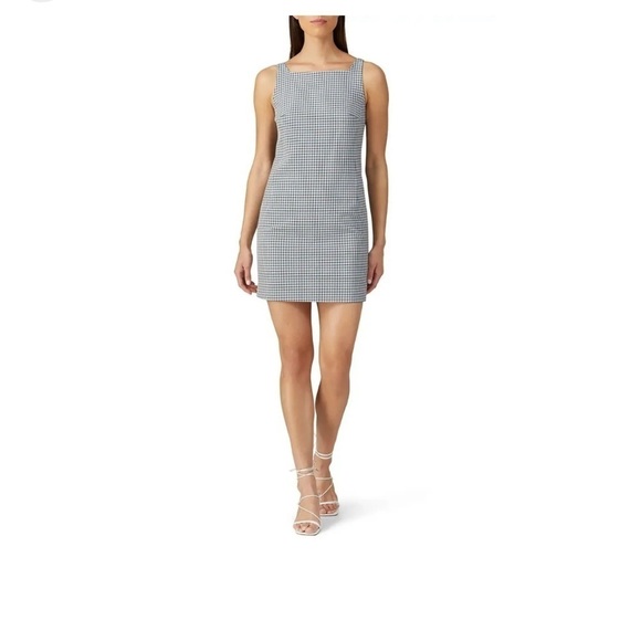 Theory Dresses & Skirts - Theory Plaid Check Square Neck Dress Sleeveless Mini Women's Size 4 Wool Y2K